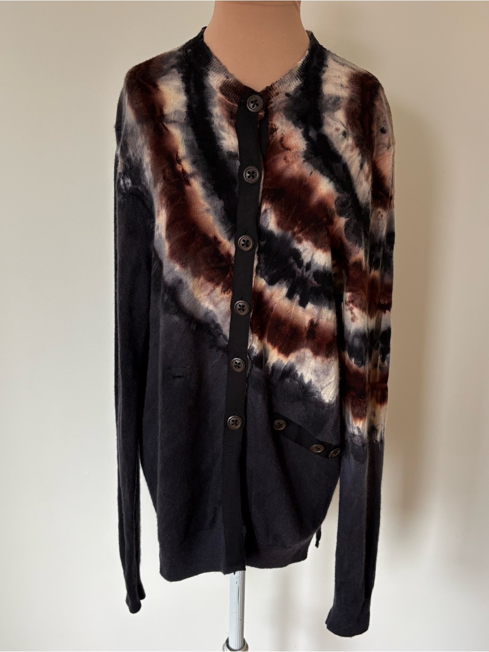 Galadriel Mattei Threadbare Lab Decon Tie Dye Cashmere Upcycled Cardigan NWT S
